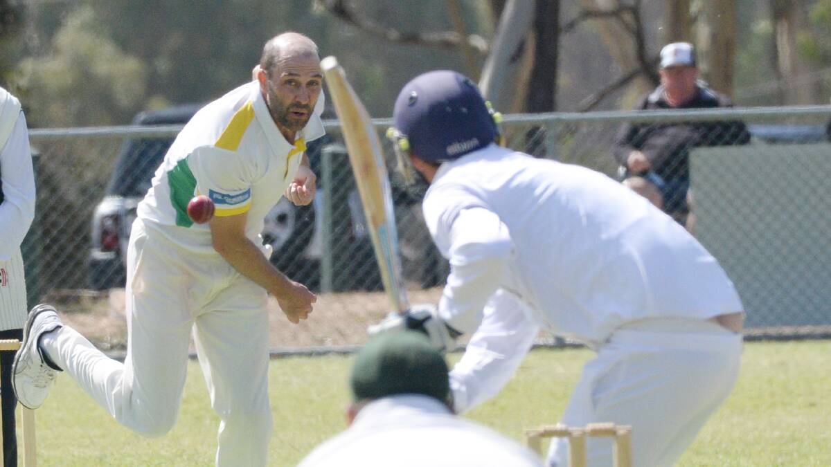 SUPER SPELL: Byron Perrin bagged 4-30 off 13 overs for Spring Gully on Sunday. His were the grand final's best bowling figures. Picture: DARREN HOWE