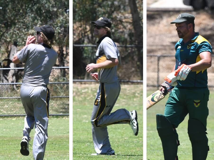 THRILLER: United's Mitch Whittle catches and then celebrates the dismissal of Spring Gully's Shaun Makepeace. Pictures: LUKE WEST