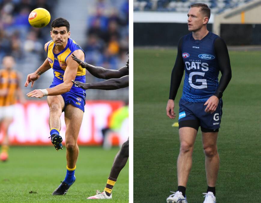 BIG STAGE: Former Bendigo Pioneers Tom Cole (West Coast) and Joel Selwood (Geelong) will be part of the 2020 AFL finals series that gets under way Thursday night. Pictures: GETTY IMAGES (Cole) and GEELONG CATS (Selwood).