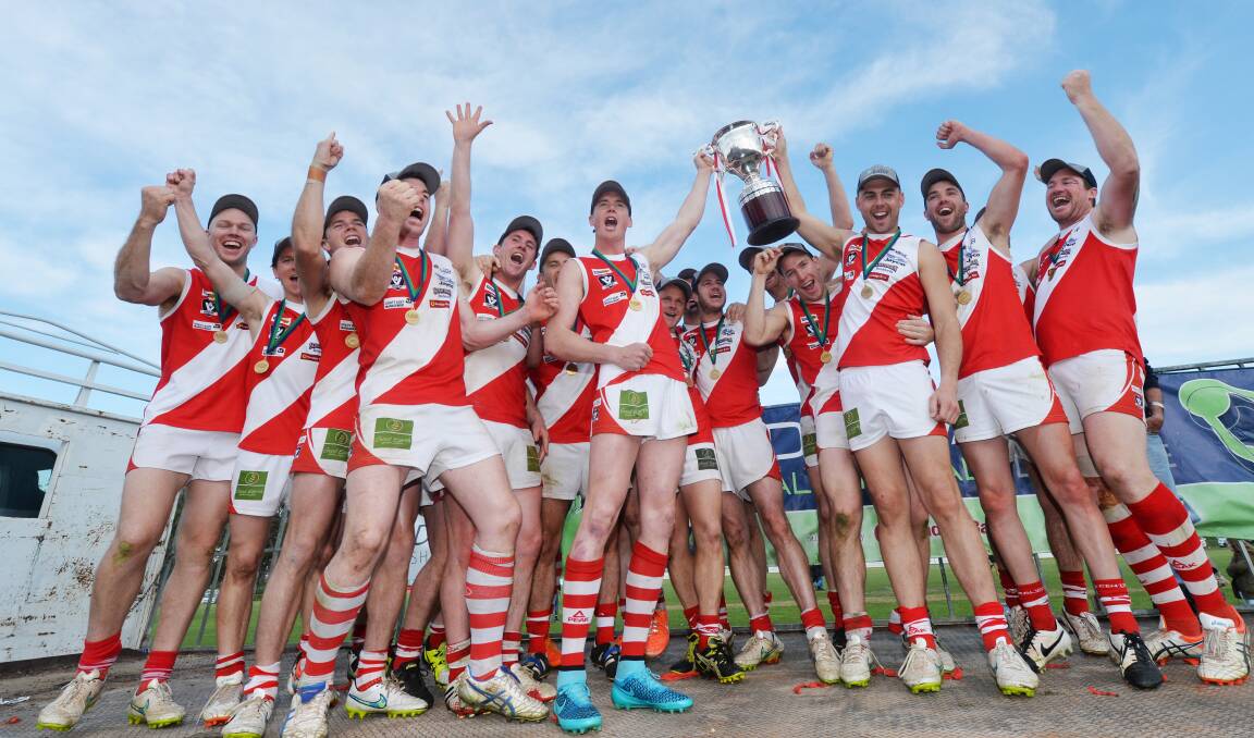 DYNASTY CONTINUES: Bridgewater's 2015 premiership team. The 2015 triumph was the Mean Machine's sixth Loddon Valley flag in a row.