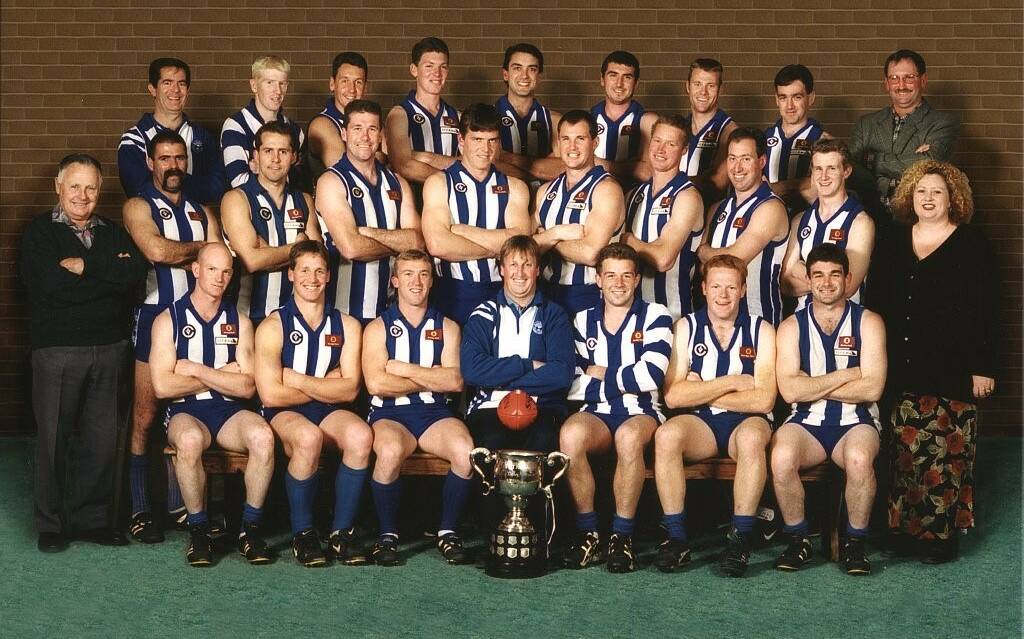 SUPER YEAR BY THE SUPEROOS: Mitiamo's 1999 premiership team. The Superoos won 17 of 19 games that Loddon Valley league season.