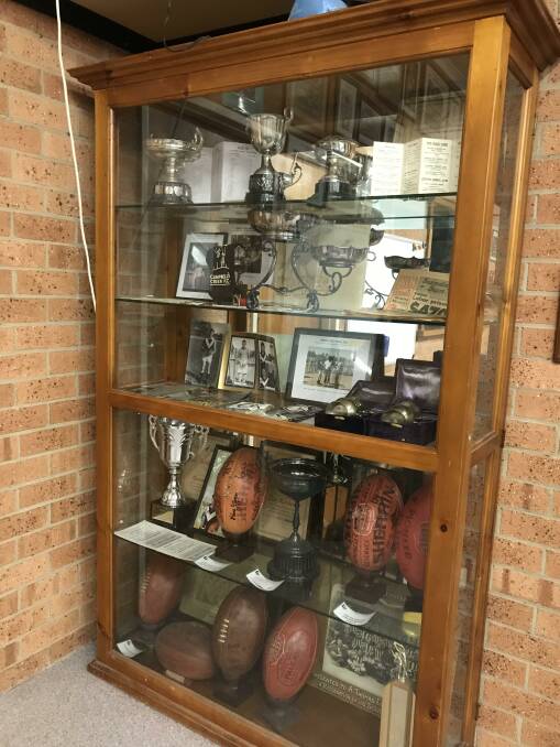 The Campbells Creek trophy cabinet. The club was formed in 1864.