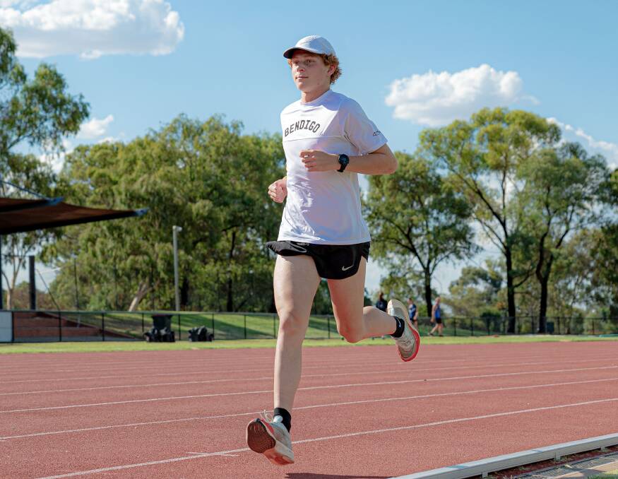HARD WORK PAYS OFF: Jayden Padgham training at the Flora Hill track. PICTURE: A.J. TAYLOR IMAGES