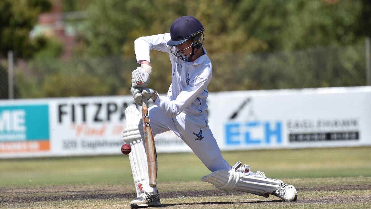 PATIENT: Eaglehawk's Ben Williams occupied the crease for 70 balls in making four against Bendigo.
