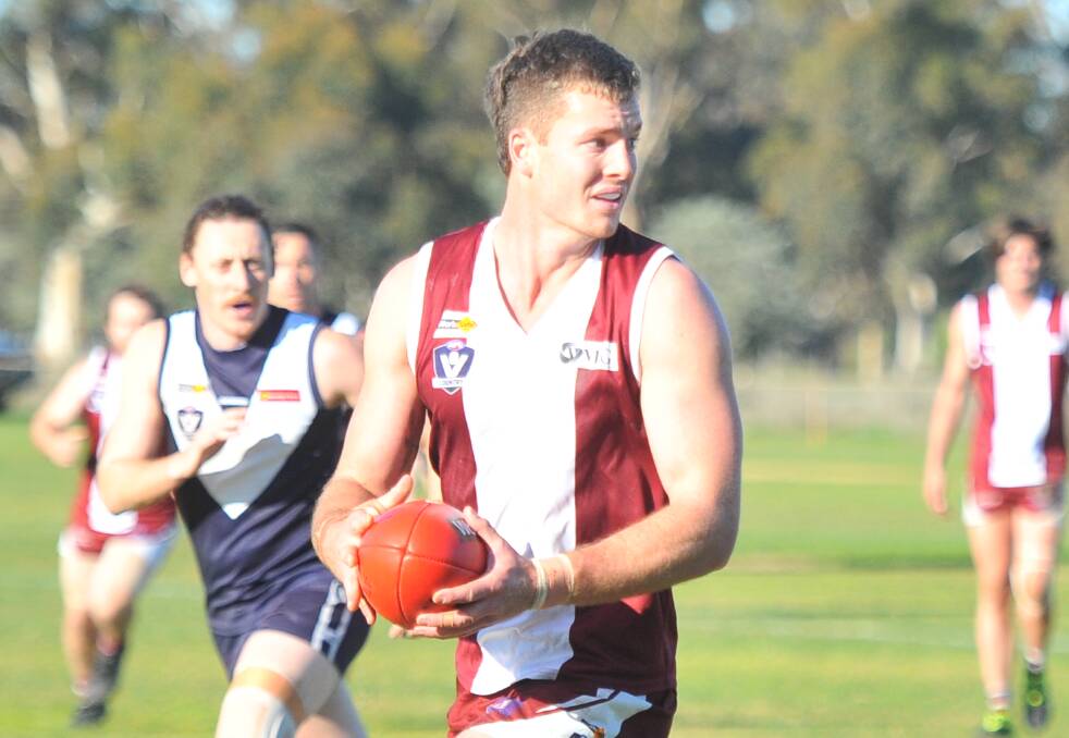 MASSIVE GAME AHEAD: Newbridge's Connor Toohey. The Maroons host Marong on Saturday in a battle of 5 v 6 in the Loddon Valley league. Picture: ADAM BOURKE
