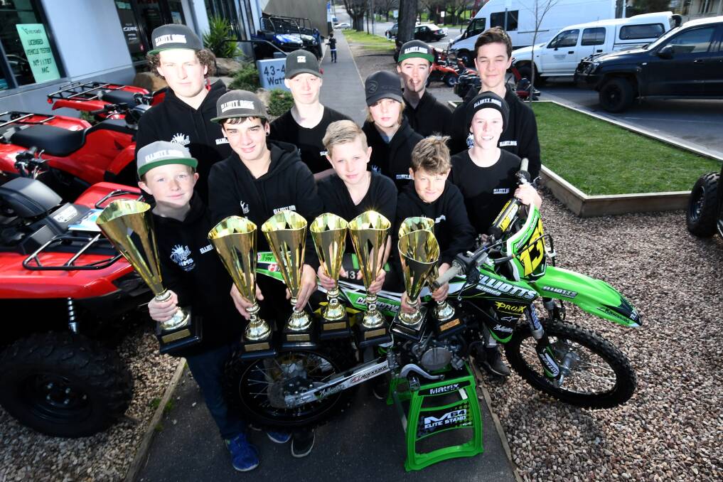 SPEED: Members of the Elliott Brothers Race Team who have had a big year competing in the Northern Region Series and Victorian State Titles.