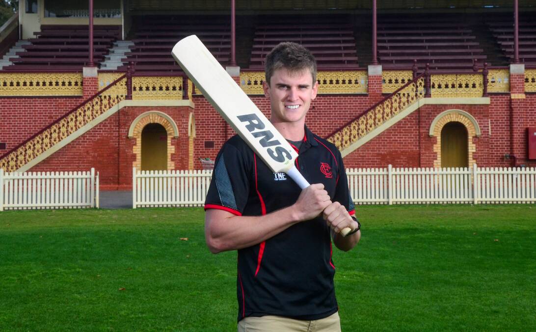 Essendon's James Seymour back at the QEO, where he got his start in cricket. Picture: BRENDAN McCARTHY