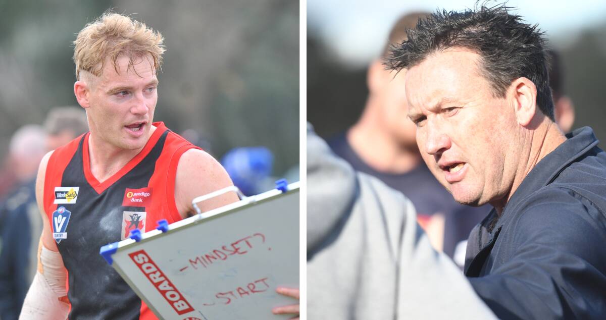 SHOWCASE GAME: White Hills' Sam Kerridge and Mount Pleasant's Darren Walsh will be rival coaches in the HDFNL season-opener on March 28.
