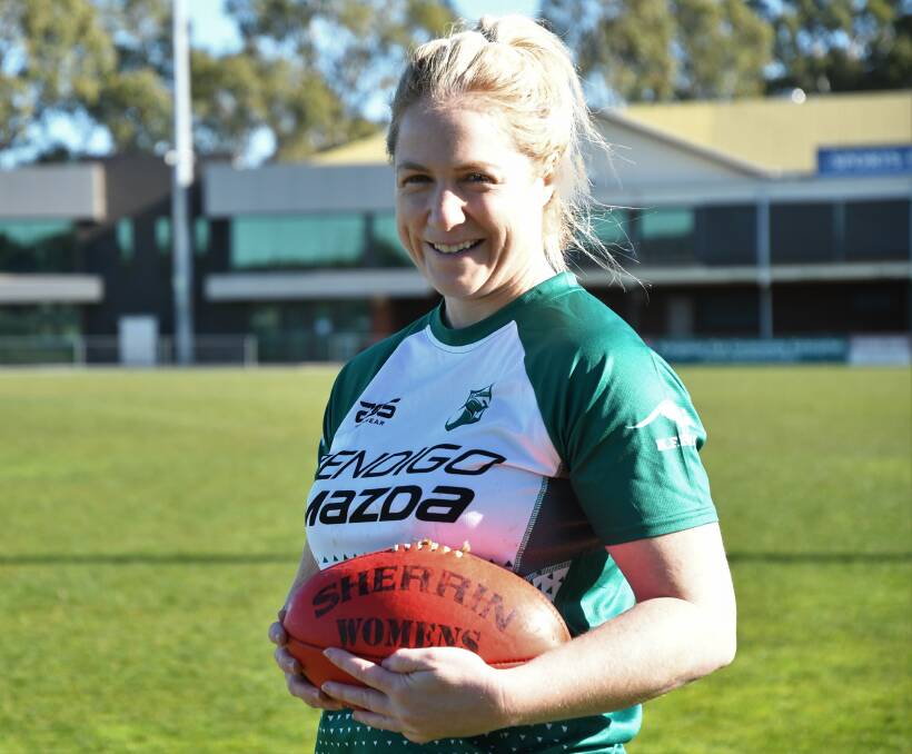 ON TARGET: Kangaroo Flat's Kelly Mensforth is the CVFLW leading goalkicker with 43. Picture: ANTHONY PINDA