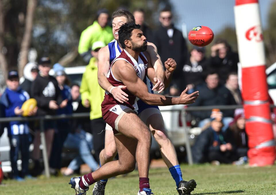 BEST ON GROUND: Newbridge key defender Alex Code earned the AFL Victoria Medal for his superb game in the Maroons' 44-point victory.