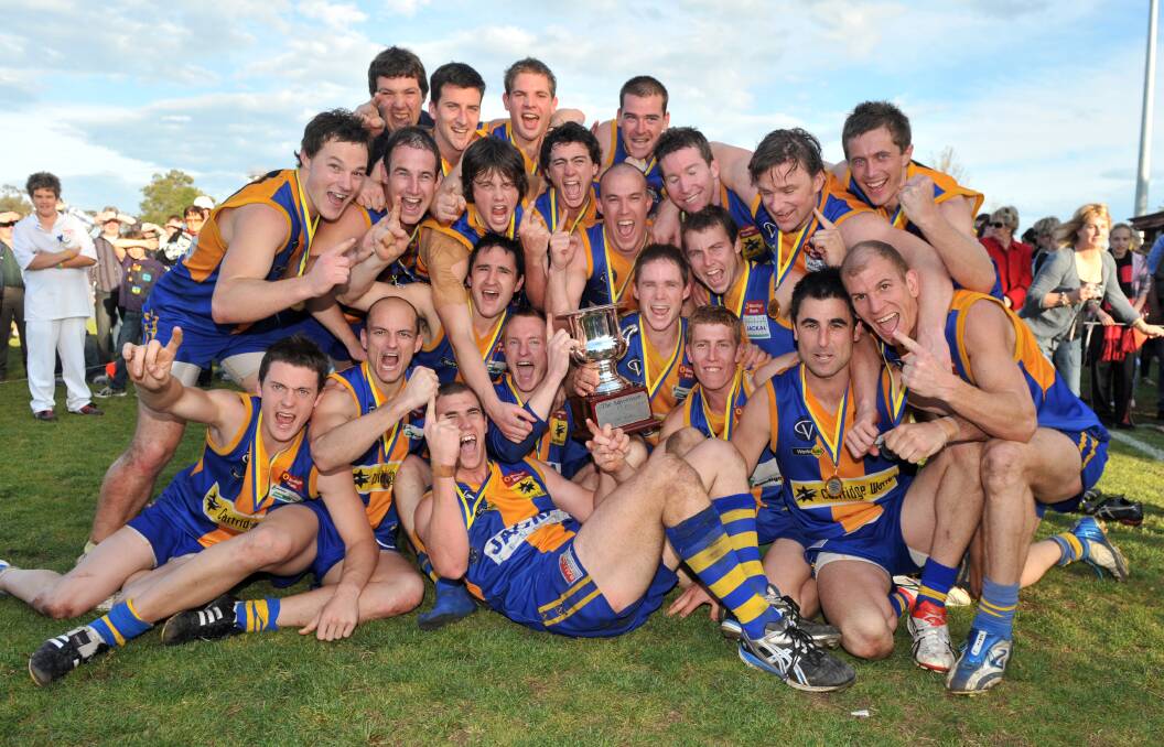 GOLDEN YEAR: Golden Square's 2009 premiership team after it beat South Bendigo by 37 points in the grand final to cap a dominant 19-2 season.