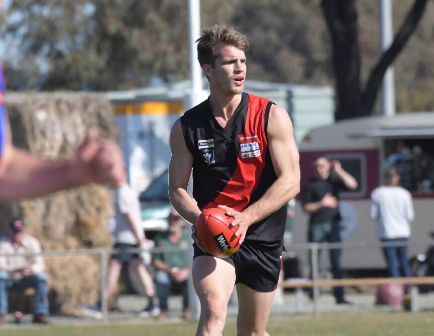 ENGINE ROOM: Matt Ladson has produced another outstanding season through the midfield for Leitchville-Gunbower. Picture: NONI HYETT