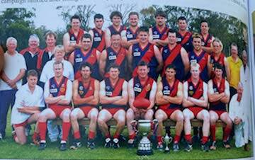 DAWN OF A DYNASTY: Calivil United's 2003 premiership was the first of six-consecutive Loddon Valley league flags for the Demons.