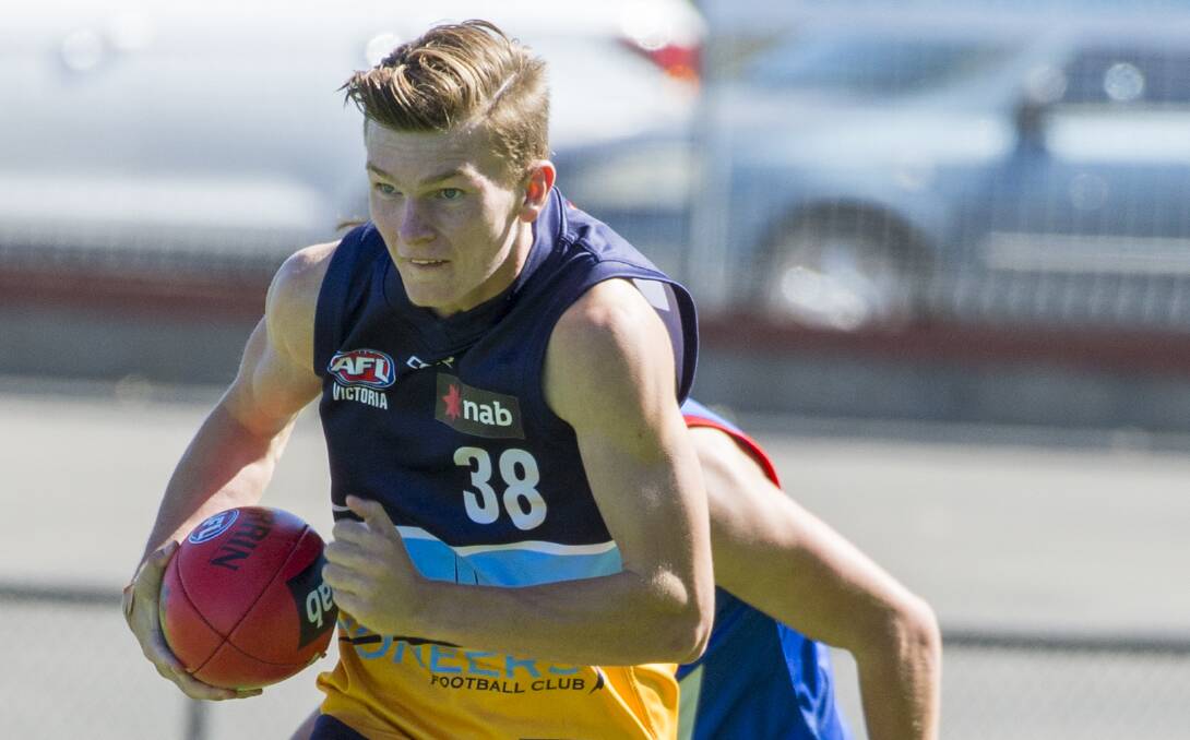OPPORTUNITY: Wingman Brady Rowles is one of four Bendigo Pioneer players selected to play for Vic Country against Vic Metro at the MCG in the AFL Under-18 National Championships on Saturday. The game starts at 10.35am. Picture: DARREN HOWE