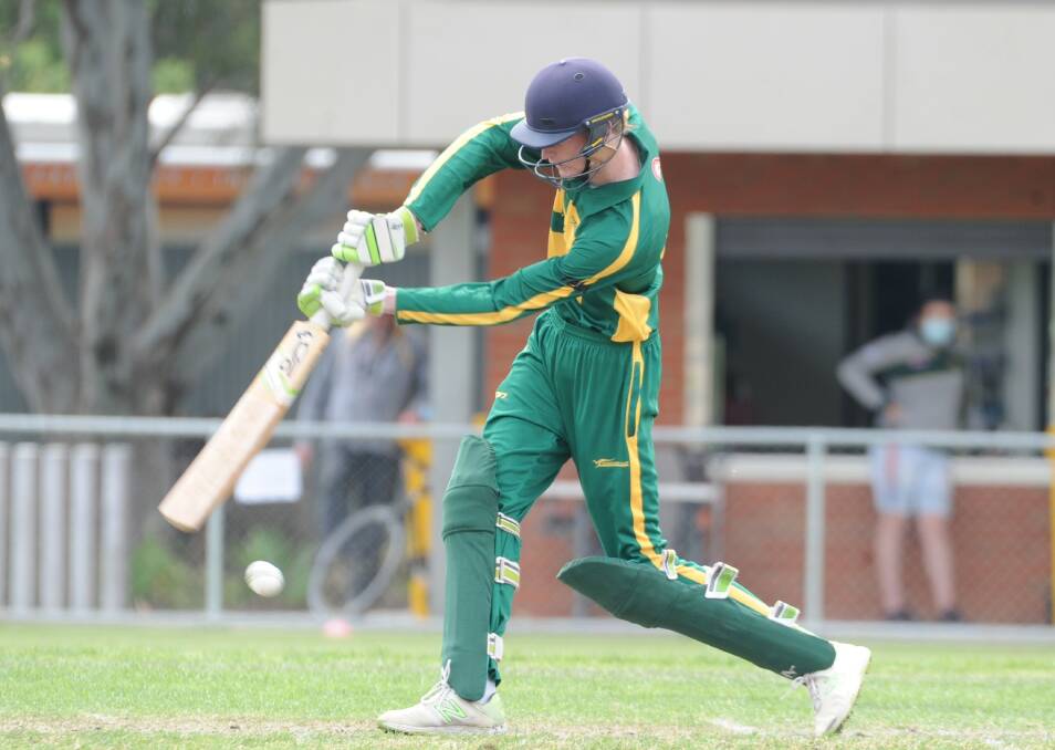 YOUNG TALENT: Kangaroo Flat's Ryan O'Keefe during his innings of 15 against Sandhurst at Dower Park last week. Picture: ADAM BOURKE