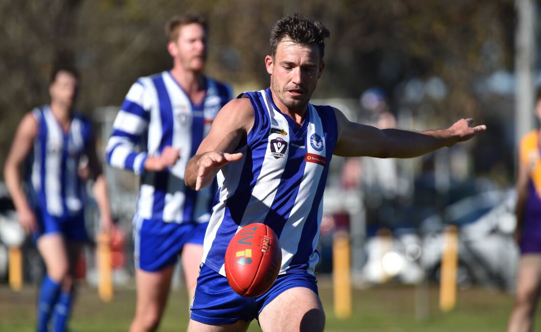PREMIERS FOR ANOTHER YEAR: Mitiamo's Kyle Patten. The Superoos will carry the tag as the LVFNL's reigning premiers into the 2021 season.