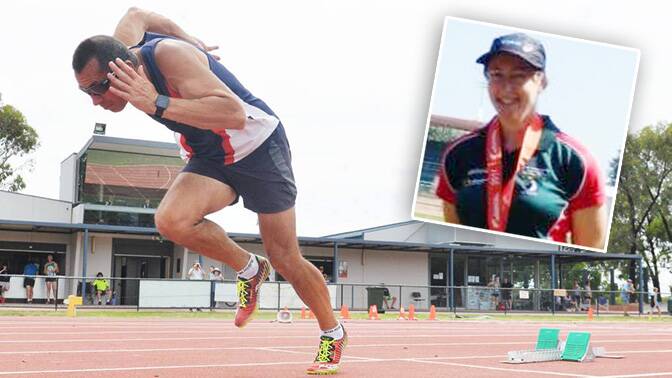 FINE FORM: Dave Chisholm won 11 medals at the New Zealand Masters Games. Inset: Toni Phillips, who won six medals. Pictures: CONTRIBUTED
