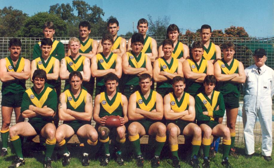GRASSHOPPERS' GLORY: Colbinabbin's 1991 premiership team. The Grasshoppers beat Heathcote by 26 points to end the season 17-1.