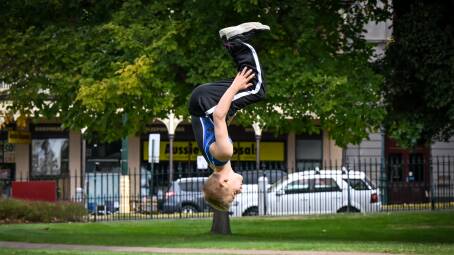 Bendigo gymnast Mason Woelfle has won his first state championship at the age of nine. Picture by Darren Howe