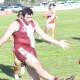 DETERMINED TO REBOUND: Newbridge's Ryan Burt. The Maroons will be aiming for a bounce back win against Maiden Gully YCW on Saturday following last week's 87-point loss to Mitiamo.