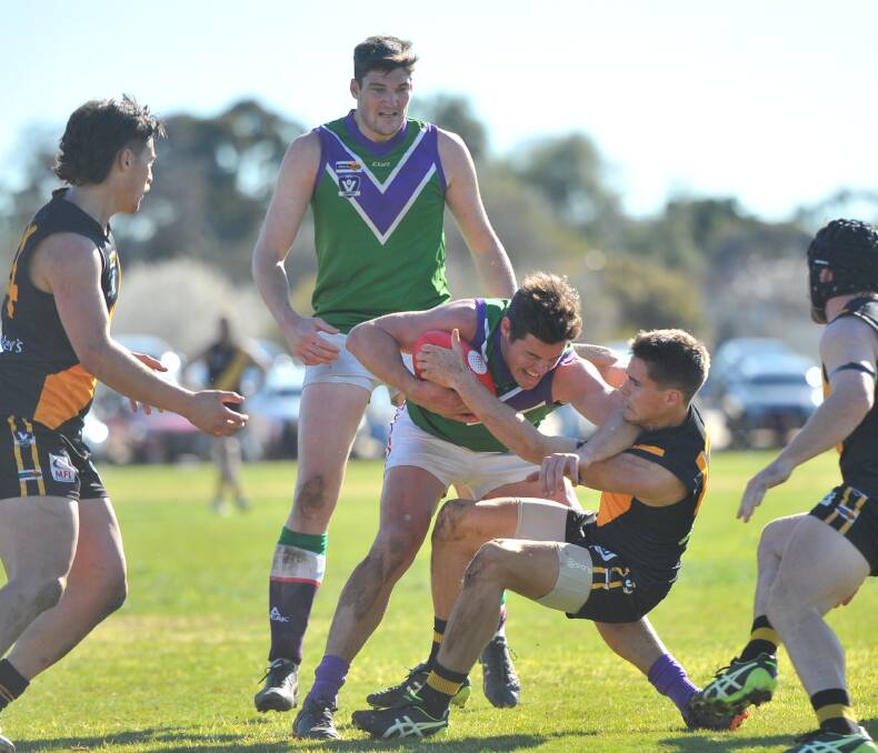 TIGERS ROAR: Sea Lake Nandaly was too good for Birchip-Watchem in the second semi-final on Saturday. Picture: ADAM BOURKE