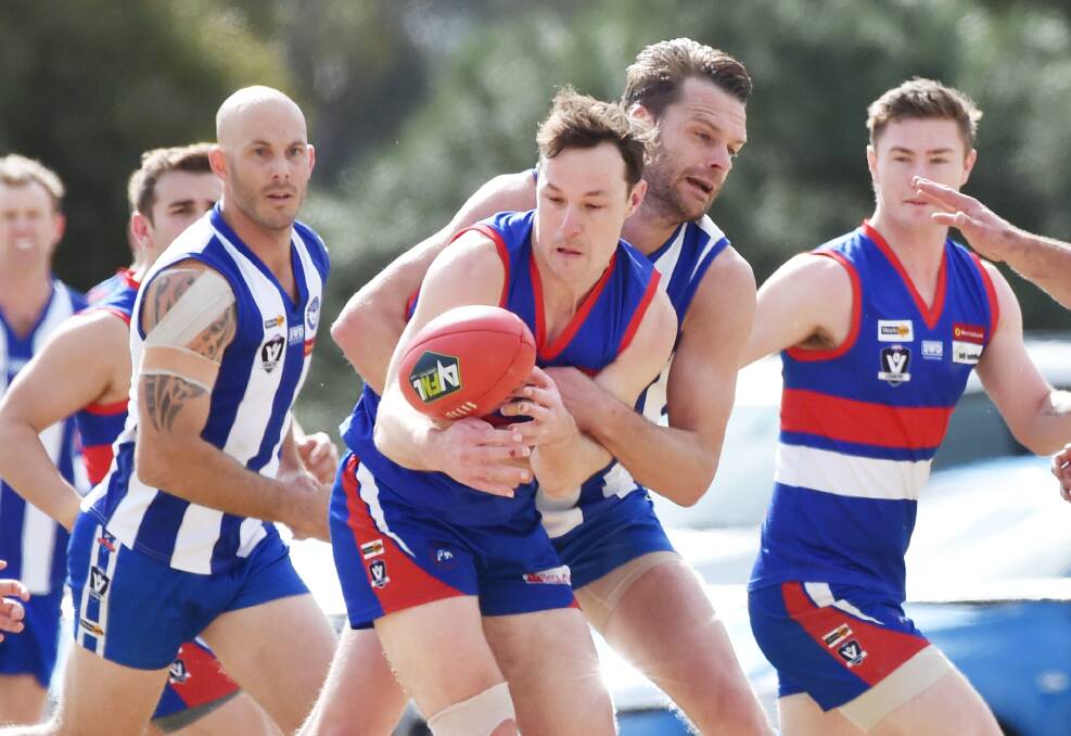 FINE JOB: Adrian McErvale has led Pyramid Hill into a grand final in his first season as coach. The last coach of a Pyramid Hill premiership side was Harry Henderson in 1950. Picture: DARREN HOWE