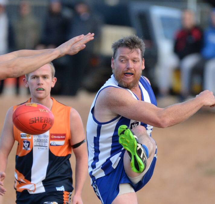 VETERAN: Aaron McKean was a member of Mitiamo's last flag in 2009 and gets the opportunity on Saturday to add another premiership medal. Picture: GLENN DANIELS