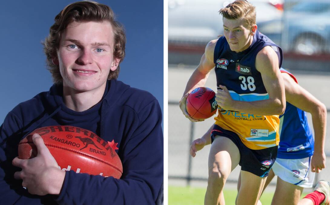 OPPORTUNITY: Bendigo Pioneer Brady Rowles is off to the Sydney Swans following his selection in Friday's AFL rookie draft. Pictures: GLENN DANIELS and DARREN HOWE