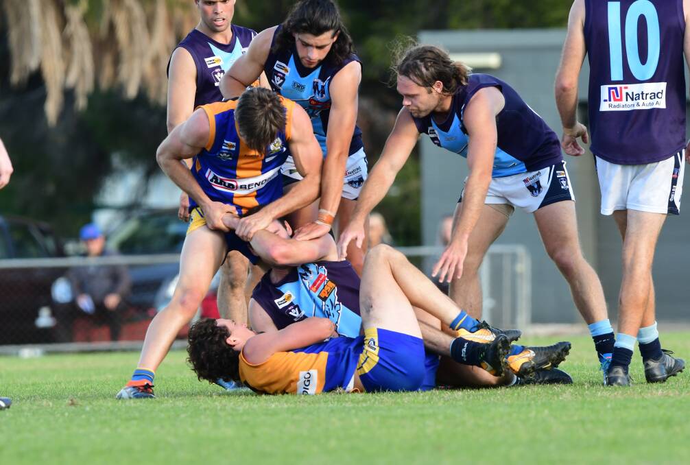 Eaglehawk defeated Golden Square by 19 points on Saturday. Picture: NONI HYETT