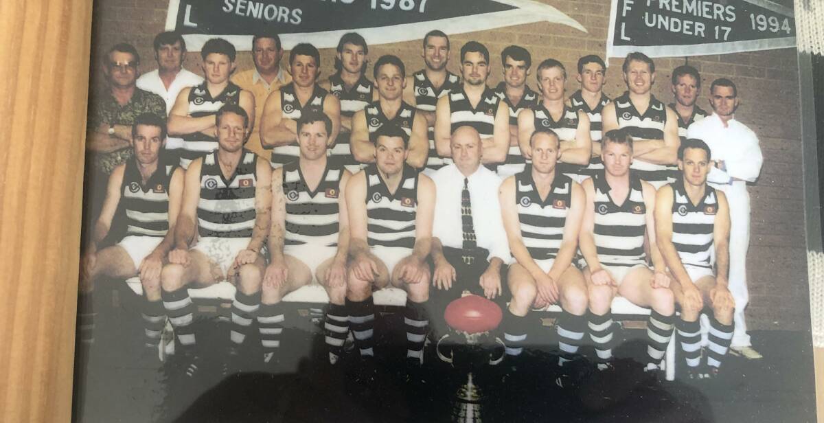 EAGLES SOAR: YCW's 1997 premiership team. The Eagles won 17 of 18 games that season and beat Calivil United by 60 points in the grand final.