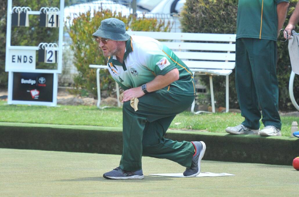 PIPPED: South Bendigo's Justin Rorke bowls during his side's four-shot loss to Eaglehawk on Saturday in the BBD grand final rematch. It was South's first loss.