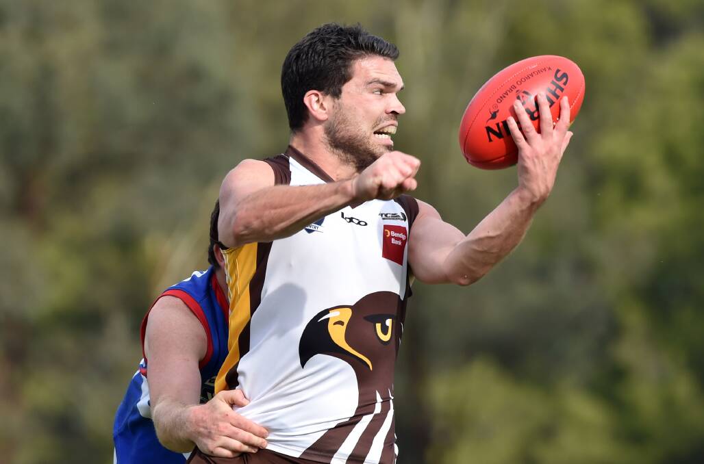 In-FORM: Huntly forward Chris Gleeson has kicked 28 goals in the Hawks' past five games.