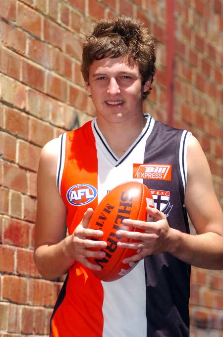 Jarryn Geary after being drafted in 2006. Picture: BILL CONROY