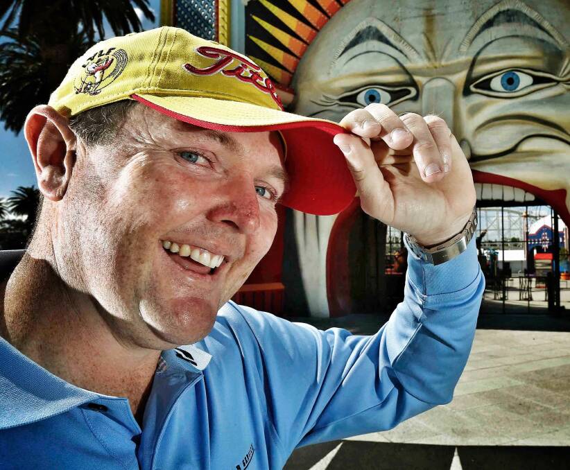 Jarrod Lyle promoting Challenge and the Australian Masters in 2013. Picture: MICHAEL KLEIN