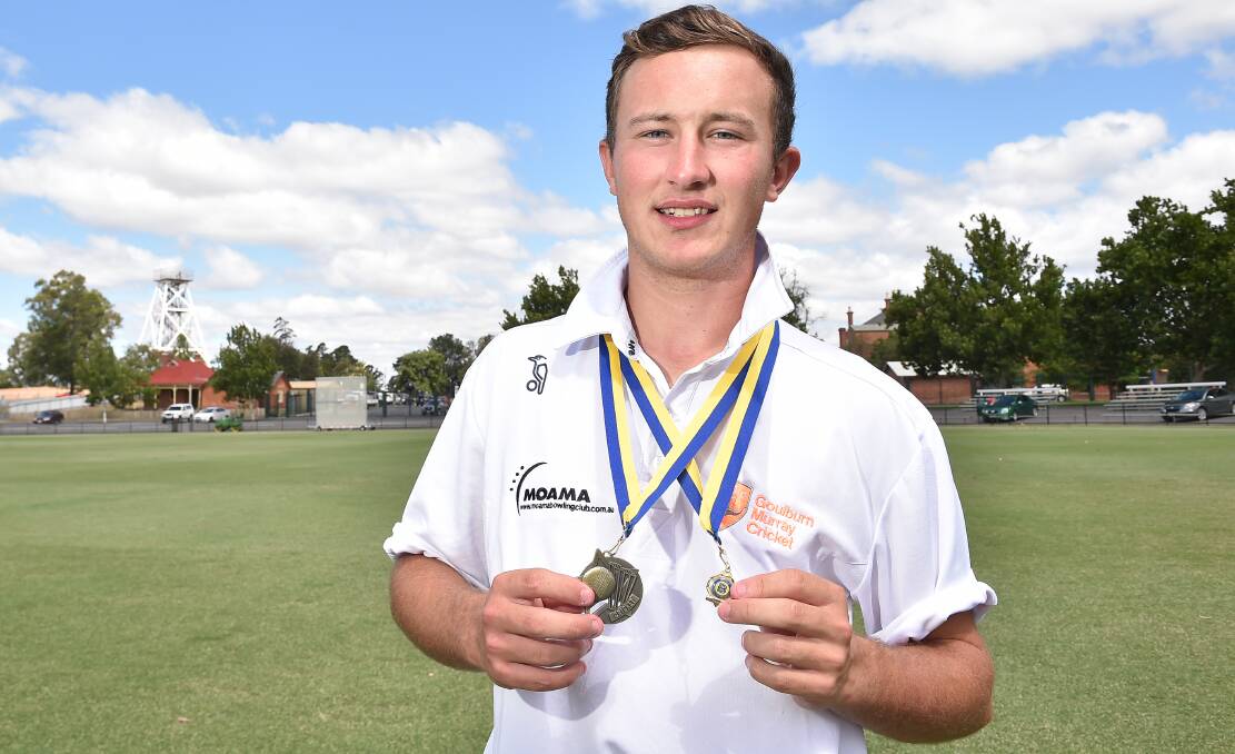 MAN OF THE MATCH: Goulburn Murray's Alexander Woodland bagged 6-17 off 10 overs and then finished 18 n.o. in Friday's division one final win over Murray Valley.