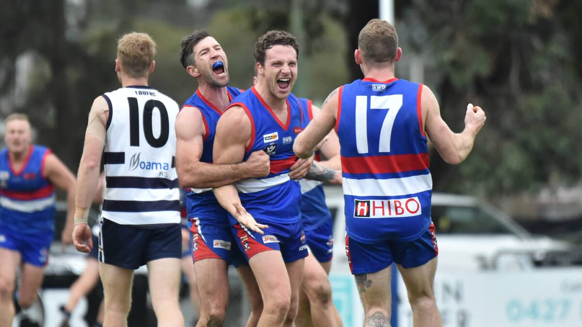 North Bendigo and LBU played out one of the great HDFNL games of modern times on Saturday. Picture: GLENN DANIELS