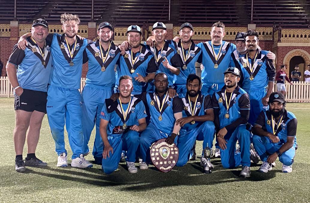 POWER PLAY: Huntly-North Epsom after its Twenty20 grand final win over Kangaroo Flat by 38 runs on Wednesday night at the QEO. The Power now have two T20 titles after also winning in 2014. Picture: LUKE WEST