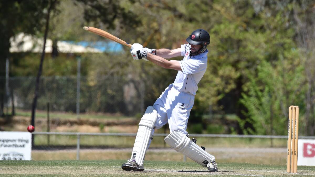 LONE HAND: Ollie Geary made 68 out of White Hills' score of 107 against Eaglehawk at Scott Street on Saturday. Picture: GLENN DANIELS