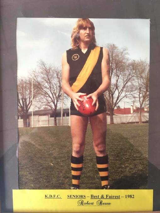Bob Beare won Kyneton's best and fairest in 1982 and 1983. Picture: KYNETON FACEBOOK PAGE