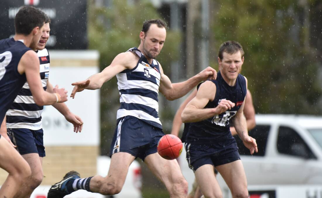 STALWART: Lockington-Bamawm United ruckman Liam Main. The Cats have put together a formidable list this year.