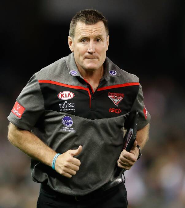 John Worsfold is in his second year as coach of Essendon.