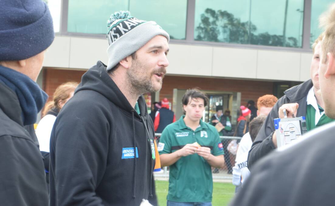 BOWING OUT: James Flaherty will coach his final game for Kangaroo Flat against South Bendigo at the QEO on Saturday. Flaherty has coached the Roos since 2020.