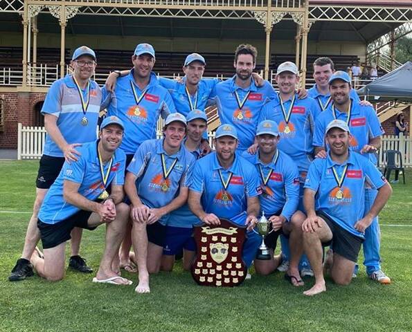 SUPREME SUNS: Strathdale-Maristians with the Keck-Findlay Shield it won on Sunday.