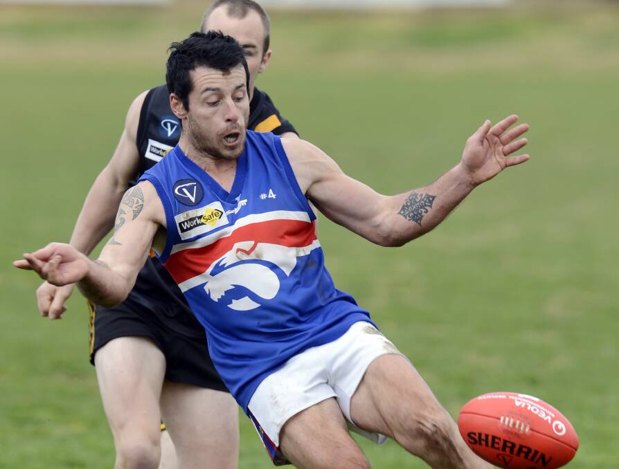 TALENT: Shannon Broadbent in action while playing for Tatura in the Goulburn Valley Football League. Broadbent will line up for Kangaroo Flat against Castlemaine on Sunday. Picture: SHEPPARTON NEWS