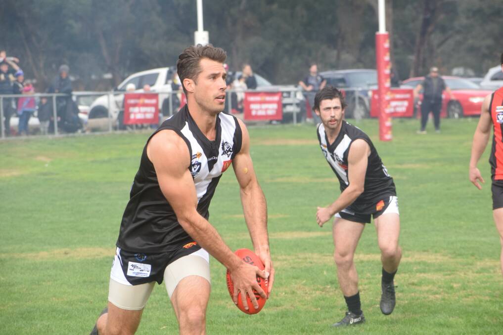 STAR ATTRACTION: Alex Rance in action for Campbells Creek against Maldon in the MCDFNL on Saturday. Picture: KIERAN ILES
