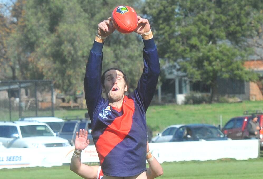 TALL TIMBER: Calivil United ruckman Chris Down has had another consistent season for the Demons. He finished third in the Harding Medal.