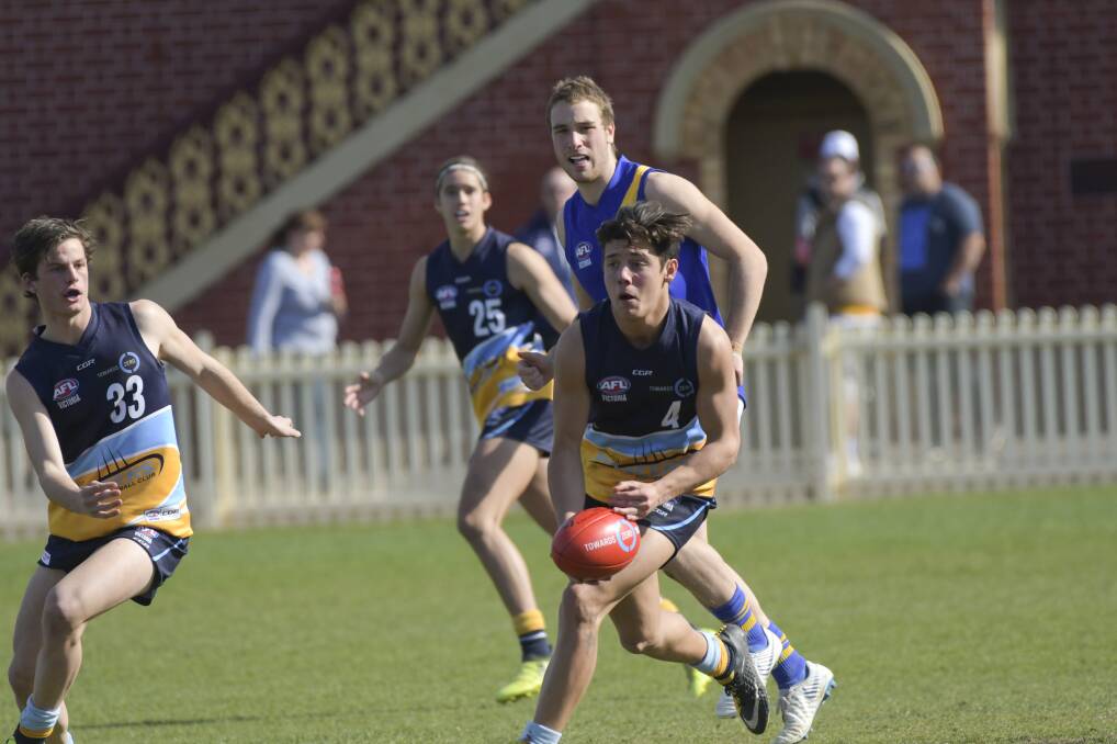 CLASS: Top AFL Draft prospect Jye Caldwell played his second game of the season for the Bendigo Pioneers on Sunday against Western. Pictures: NONI HYETT