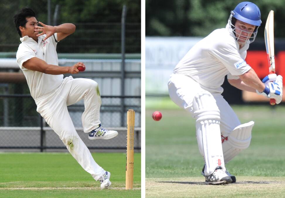 REDBACKS' ROYALTY: Bendigo United's Miggy Podosky (most wickets and MVP points for the decade) and Heath Behrens (most runs).