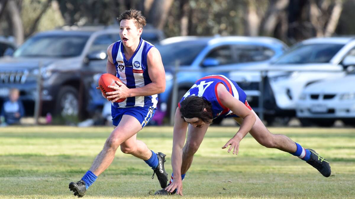 BEST ON GROUND: Mitiamo co-captain Terry Reeves earned the best player medal in Saturday's grand final. Reeves was a workhorse through the midfield.