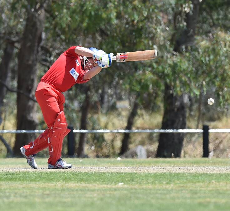 WARHORSE: Bendigo United veteran Heath Behrens leads the BDCA's runs with 330, which included back-to-back centuries against Eaglehawk (109) and Bendigo (114) in rounds three and four. Picture: NONI HYETT